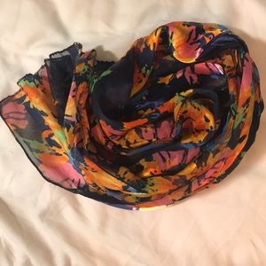 Pretty Floral Hair Wrap or Light Scarf